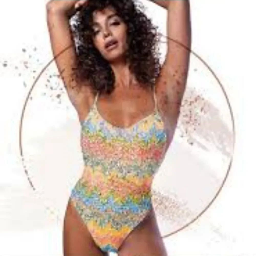 GUC OP Neon Crotched Sexy Boho One Piece Swimsuit